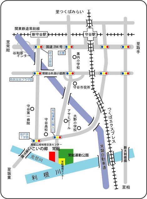 常総環境センターへの案内図