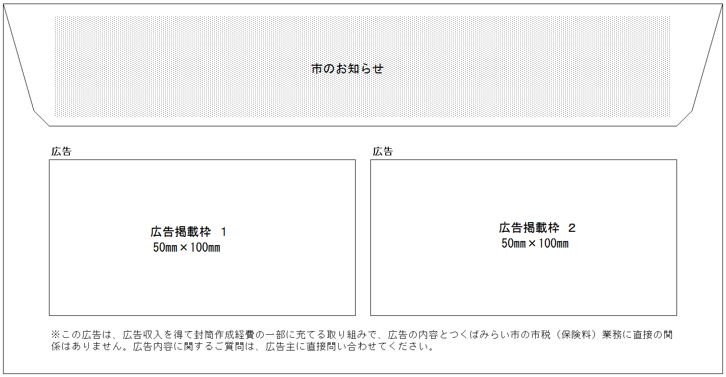 納税通知書用封筒広告掲載イメージ