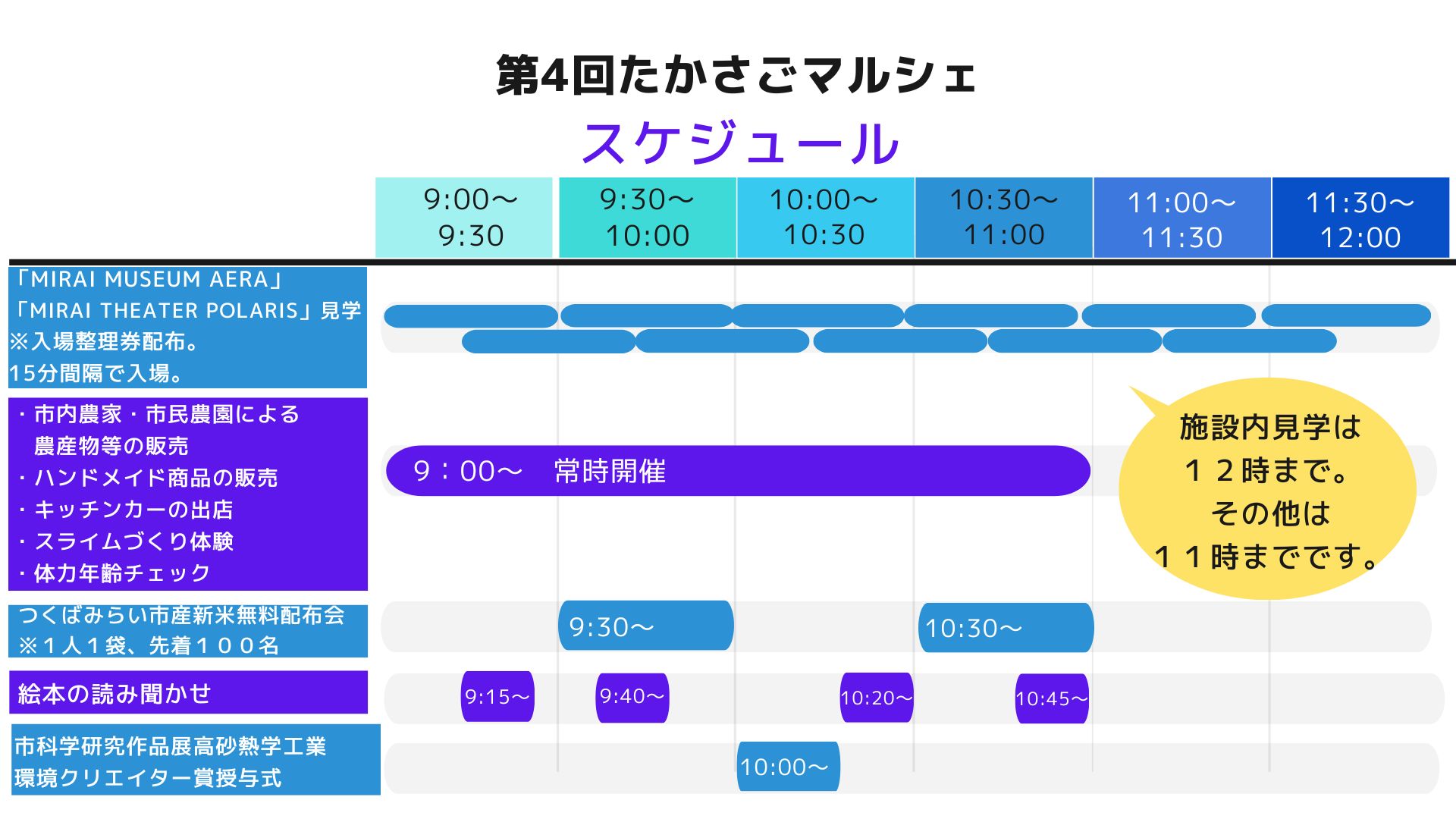 マルシェのスケジュール