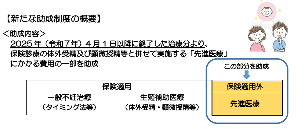 先進医療分の一部助成イメージの画像