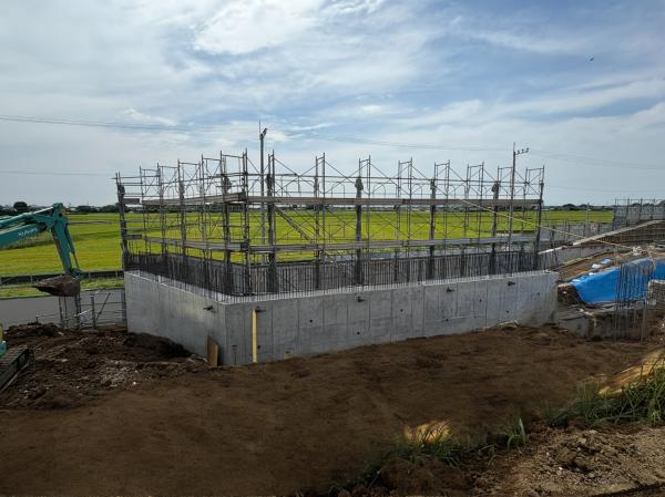 北西擁壁の工事（R7.8月）