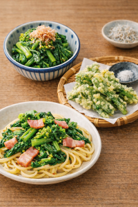 菜の花の新芽料理