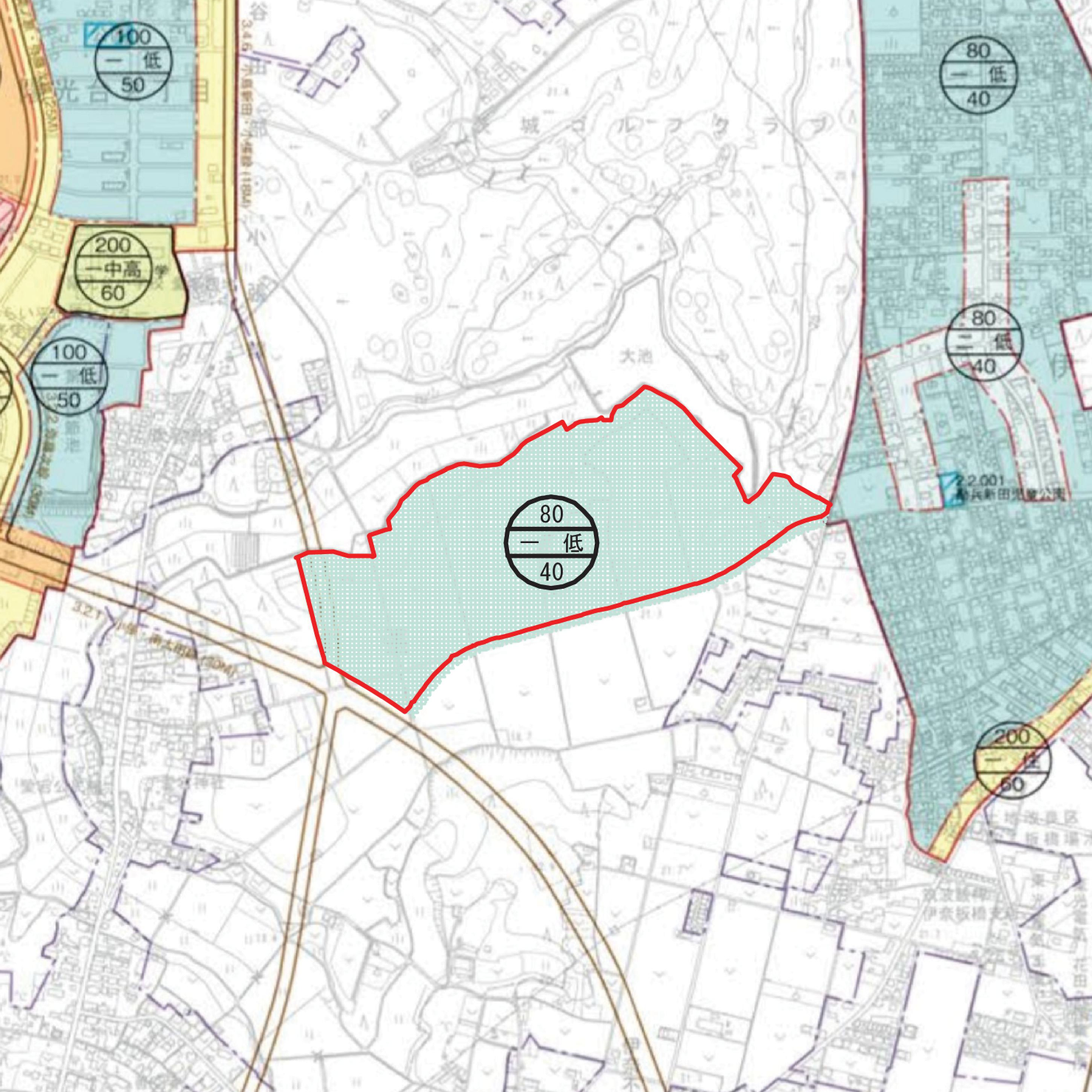 都市計画図（（仮称）みらい平東地区）