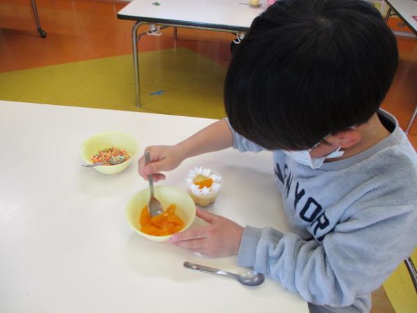 みかんを慎重にのせて🍊