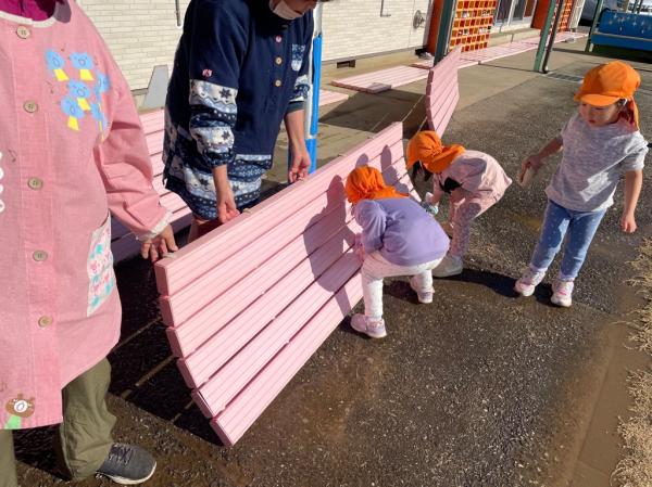 すのこを拭くお手伝い😊