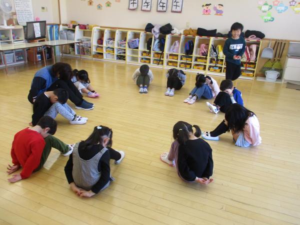 みんなで集団遊びをして盛り上がったよ!