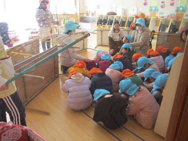 避難の様子(年中組)