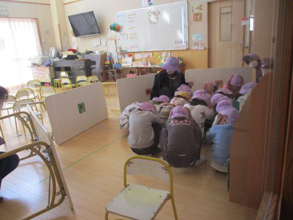 避難の様子(年長組)