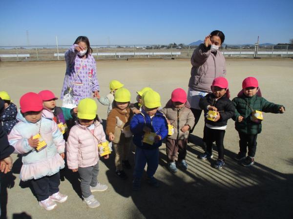 いよいよ豆まき!!