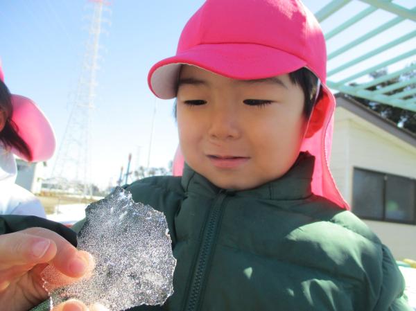 「雪の下から、氷が出てきた!!✨」
