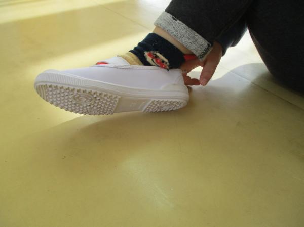 かかとまでしっかり履くよ🎵