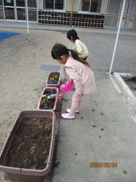 水かけ当番さん✨