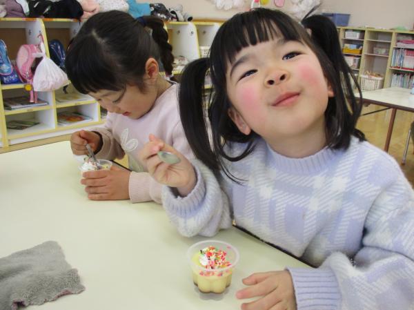 私のプリン、美味しそうでしょ~🥰