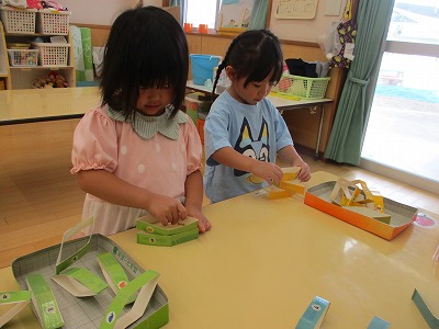 どっちが高くできるかな?😆