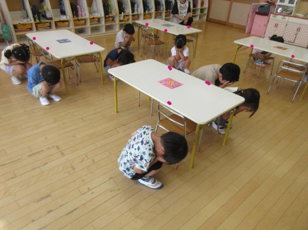 避難の際の姿勢確認