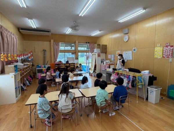 避難訓練後は振り返りをしました
