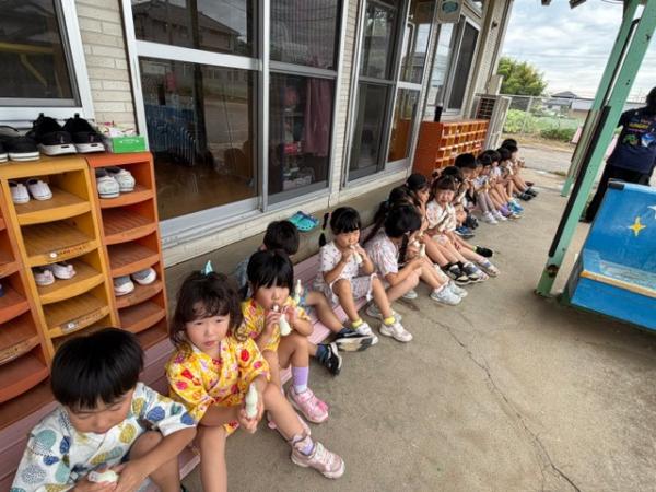 おやつの後は、お祭りのコーナーで遊んだよ♪