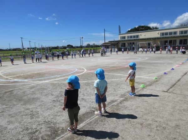 運動会の開閉会式の練習🌞