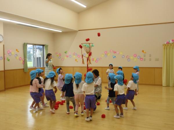 運動会練習(玉入れ)