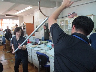 不審者対応訓練に向けて ~校内研修~