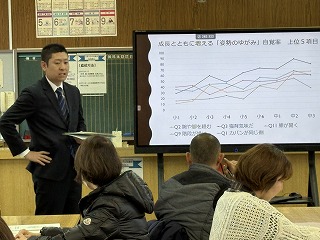 生徒の姿勢を考える ~小中学校合同で学校保健委員会~