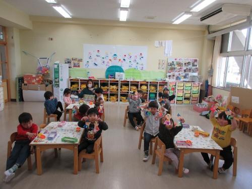 にじみ絵って楽しいね😄🌟(いちご組)