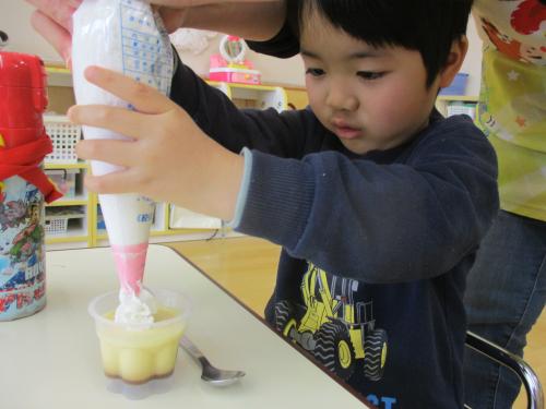 ぱんだ組クッキングの様子🐼