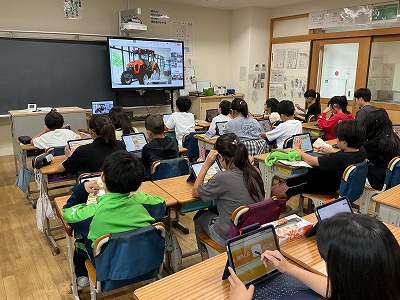 株式会社KUBOTA様による出前授業(第5学年社会科)