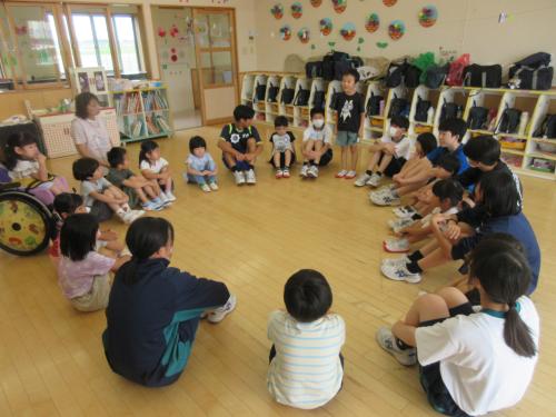 7月6日✨中学生保育体験&夏野菜観察画✨(つき組)