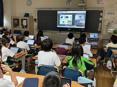 アクアワールド茨城県大洗水族館によるオンライン授業(第5学年総合的な学習の時間)