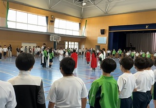 宿泊学習・キャンプファイアーの確認(第5学年)