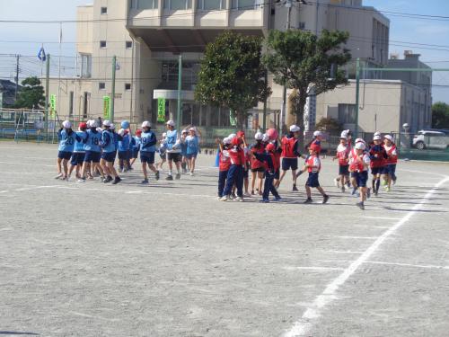 スポーツフェスティバル 縦割り班種目練習